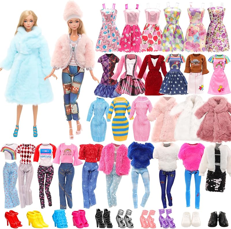 Miunana 28 Doll Clothes Set for 11.5 inch Dolls Winter Outfit Pack