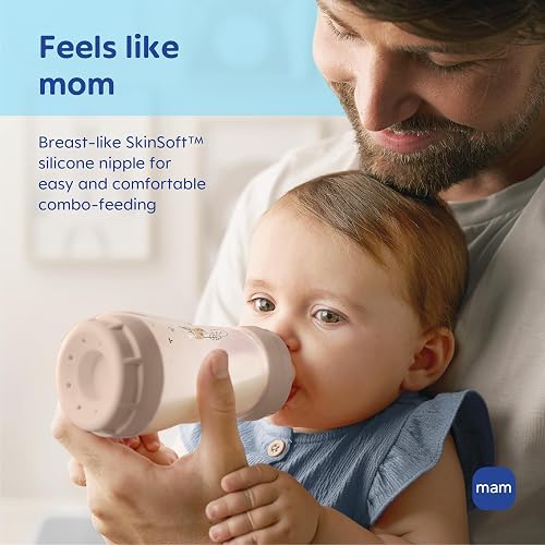MAM Tétines Cross-Cut X - Débit Extra Rapide Dès 6 Mois, Silicone SkinSoft Ultra Doux, Compatibles Tous Biberons MAM, Lot De 2