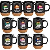 Didaey 10 Pcs Dumpster Fire Mug Bulk with Removable Cork Bottom for Coworker Funny Office Supplies Emotional Support Coffee Mugs Appreciation Gifts for Coworker Teacher Nurse, 13.5 oz
