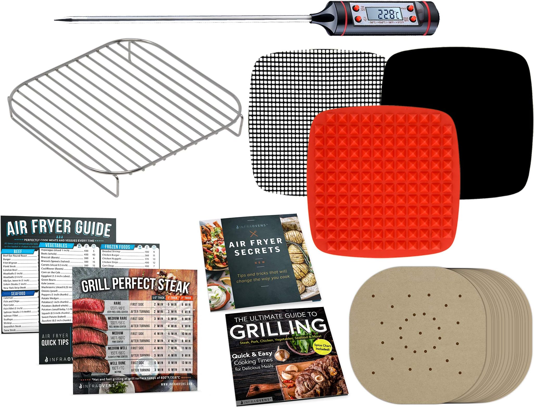 Air Fryer Parchment Paper Accessories Compatible With Costzon, Dash, Bagotte, Emeril Lagasse, Paula Deen, NuWave, Power Airfryer Oven, Yedi, Secura, BCP, Chefman, Willsence +More