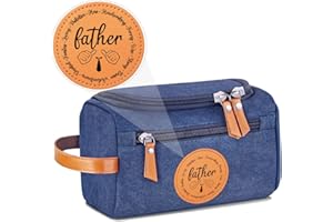 SHECARE Father's Day Gifts for Dad Father's Day Gifts from Daughter Son Wife Happy Fathers Day Unique Gifts for Fathers Day Dad Gifts for Husband New Dad Step Dad Travel Toiletry Bag for Men