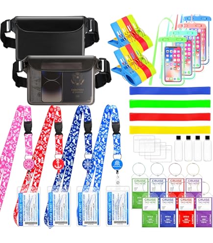 Cruise Ship Essentials Kit Include Cruise Luggage Tags Holder, Cruise