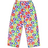 iscream Big Girls Silky Soft Bold Print Plush Fleece Pants - Bold & Boho Collection
