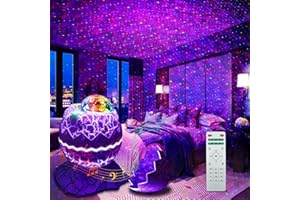 Rossetta Star Projector, Galaxy Projector LED Lights for Bedroom, App Control Projector with Bluetooth Speaker and White Noise, Night Light for Kids Adults, Christmas, Party, Ceiling, Room Decor