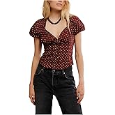 Free People Womens Summer Printed Blouse
