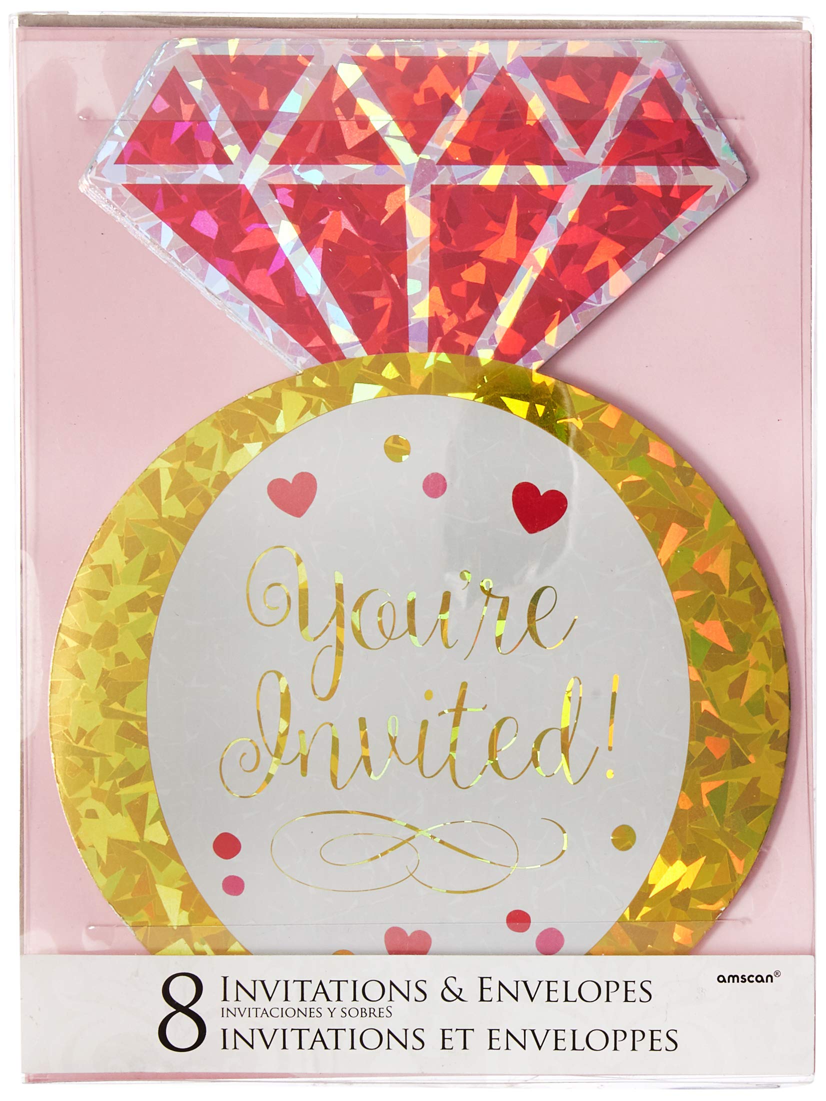 Amscan International 491595 Invite Deluxe Jumbo Diamond Ring