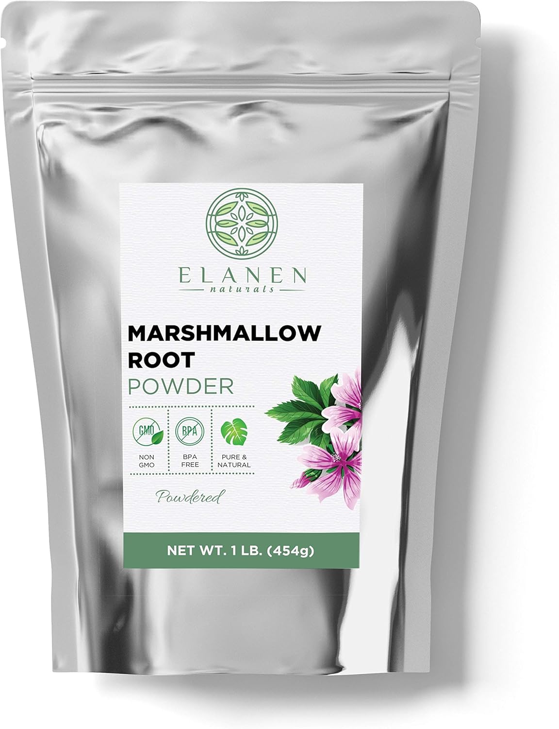 Marshmallow Root Powder 16 oz. (1 lb. Bag), Contains Organic Non-GMO Marshmallow Root in Non-BPA Packaging, Marshmallow Root Powdered, Althaea Officinalis, Marshmallow Herb, Powdered