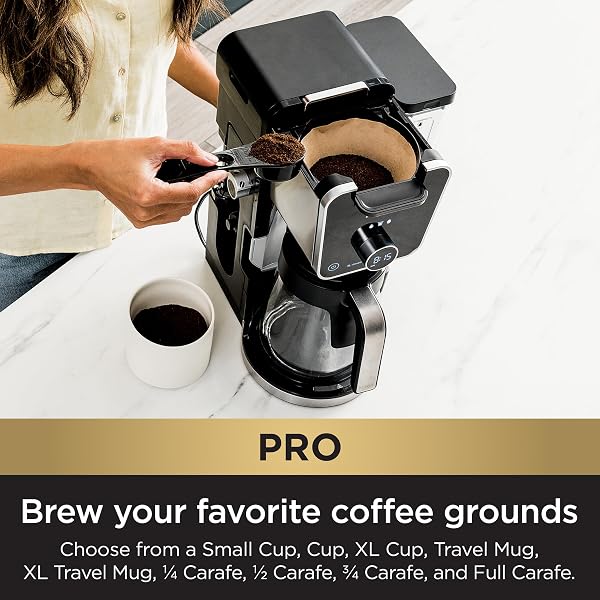 NINJA DRIP COFFEE MAKER WITH K CUP COMBO, DUALBREW PRO SPECIALTY COFFEE SYSTEM, COFFEE MACHINE COMPATIBLE WITH K-CUP PODS, 12 CUP SINGLE SERVE COFFEE MAKERS WITH PAPER FILTER, CFP301