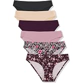 FINETOO 6 Pack Women&rsquo;s Seamless Hipster Underwear No Show Panties Invisibles Briefs Soft Stretch Bikini Underwears XS-XL