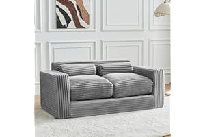 Paxato Bean Bag Chair Couch, Two Seat Giant Bean Bag Sofa for Adults, Boneless Loveseat Floor Sofa Couchs for Living Room, Sm