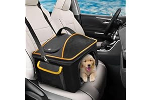 MELAFA365 Multi-Functional Dog Car Seat for Small Dogs - Portable Pet Carrier on Wheels and Airline Approved Expandable Premium Dog Car Bed