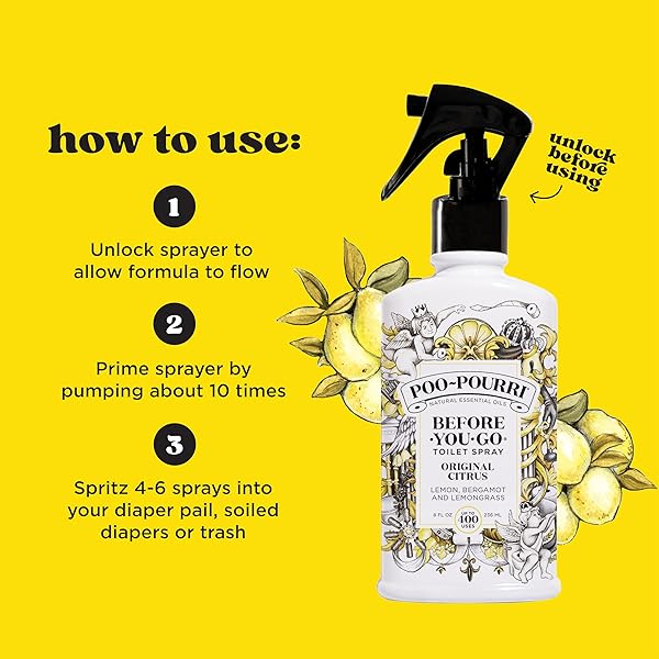 POO-POURRI BEFORE-YOU-GO 8OZ AIR & TOILET FRESHENER LAVENDER VANILLA SPRAY – INSTANTLY WORKS TO TRAP BATHROOM ODOR – PLANT BASED INGREDIENTS & ESSENTIAL OILS – WITH LAVENDER, VANILLA & CITRUS
