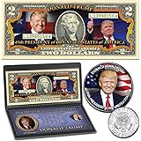 President Donald Trump 2020 Genuine $2 Bill and Coin Set - 45th President