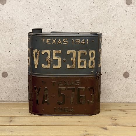 Amazon アメリカン雑貨 レトロ 収納 ナンバープレート オイル缶 ストレージボックス 収納ケース ボックス オンライン通販