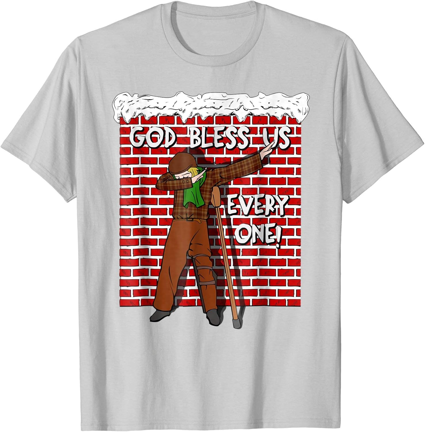 Dabbing Tiny Tim Shirt Christmas Scrooge TShirt Clothing