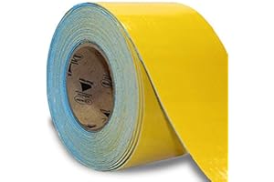 LITEMARK DuraMark Floor Marking Tape, Smooth Surface EC-700, Heavy Duty Thick, Easy to Keep Clean, for Warehouse, Industrial Floors, Yellow (4 Inches by 36 Feet)