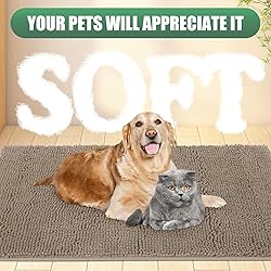 IM HOME Chenille Absorbent Outdoor Doormat 36" x