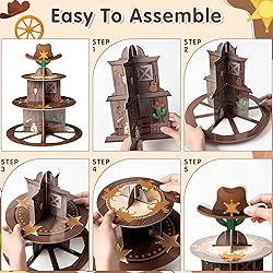Haooryx Western Cowboy Party Decoration Cupcake