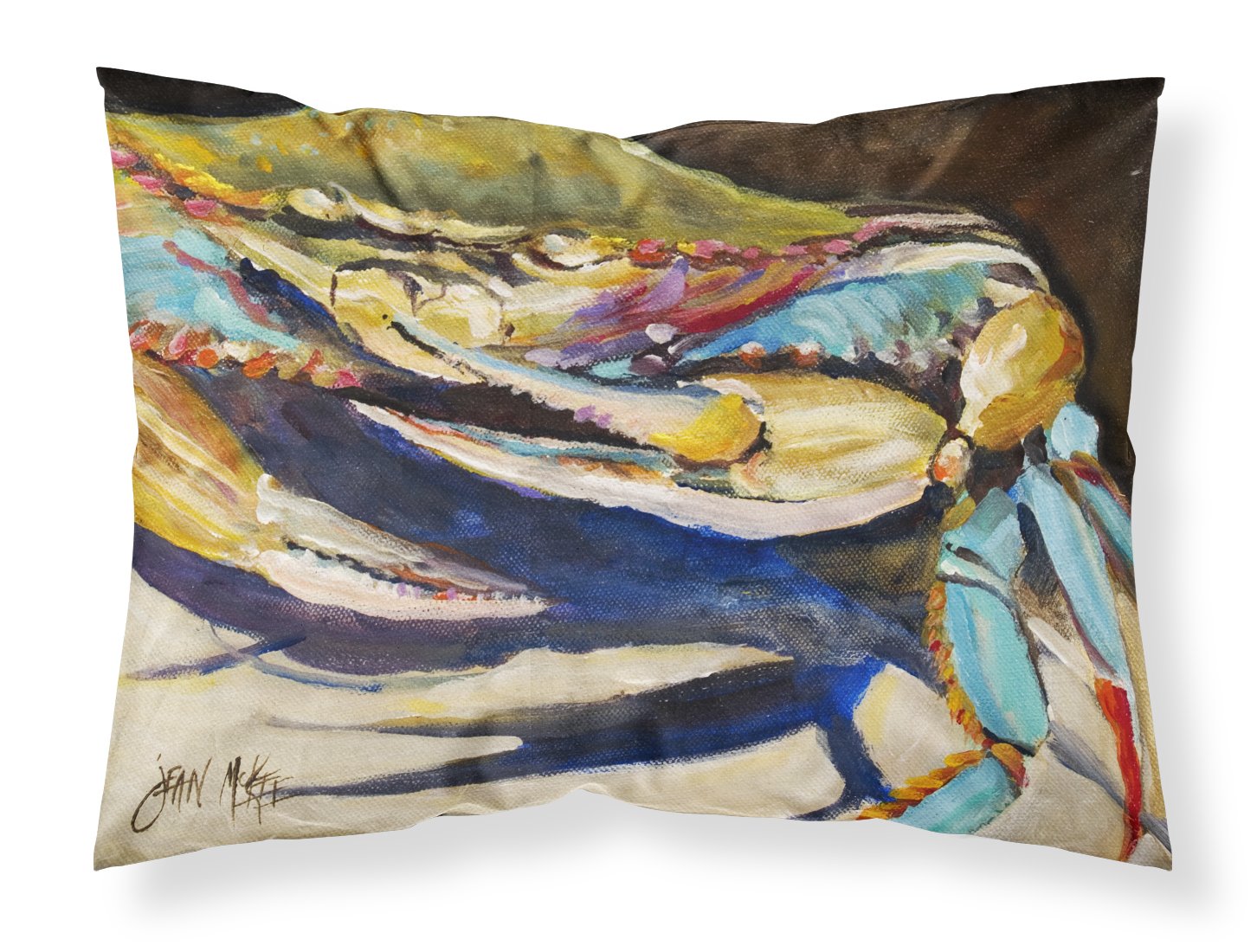 Caroline's Treasures JMK1100PILLOWCASE Crab To Crab Blue Crab Fabric Standard Pillowcase, Large, Multicolor
