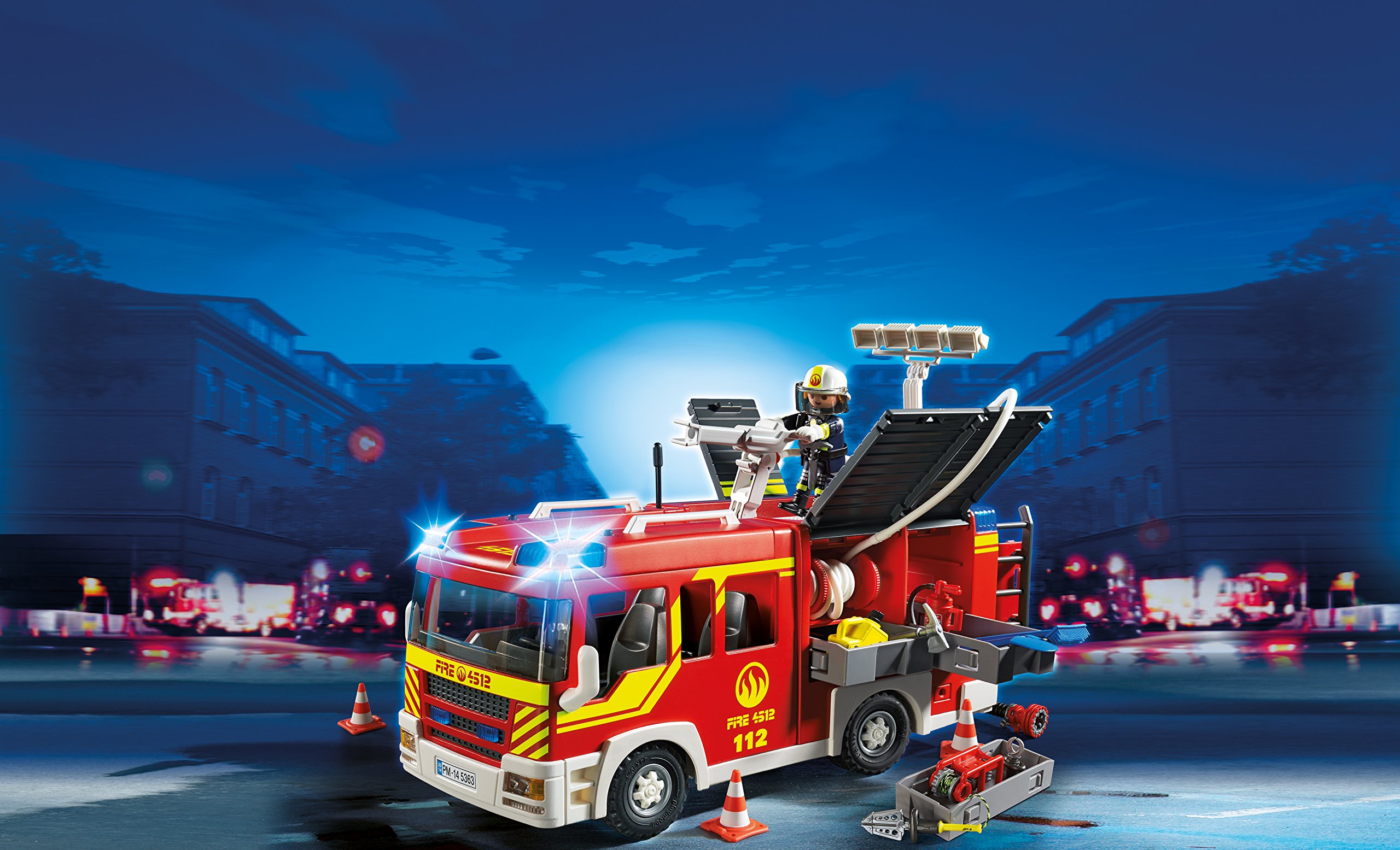 PLAYMOBIL Fire Engine with Lights and Sound - Buy Online in UAE. | Toys