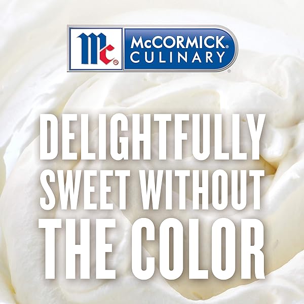 MCCORMICK CULINARY CLEAR IMITATION VANILLA EXTRACT, 32 FL OZ – ONE 32 FLUID OUNCE BOTTLE OF CLEAR VANILLA FLAVORING FOR BAKING, PERFECT IN BAKED GOODS, FROSTINGS, CUSTARDS AND DESSERTS