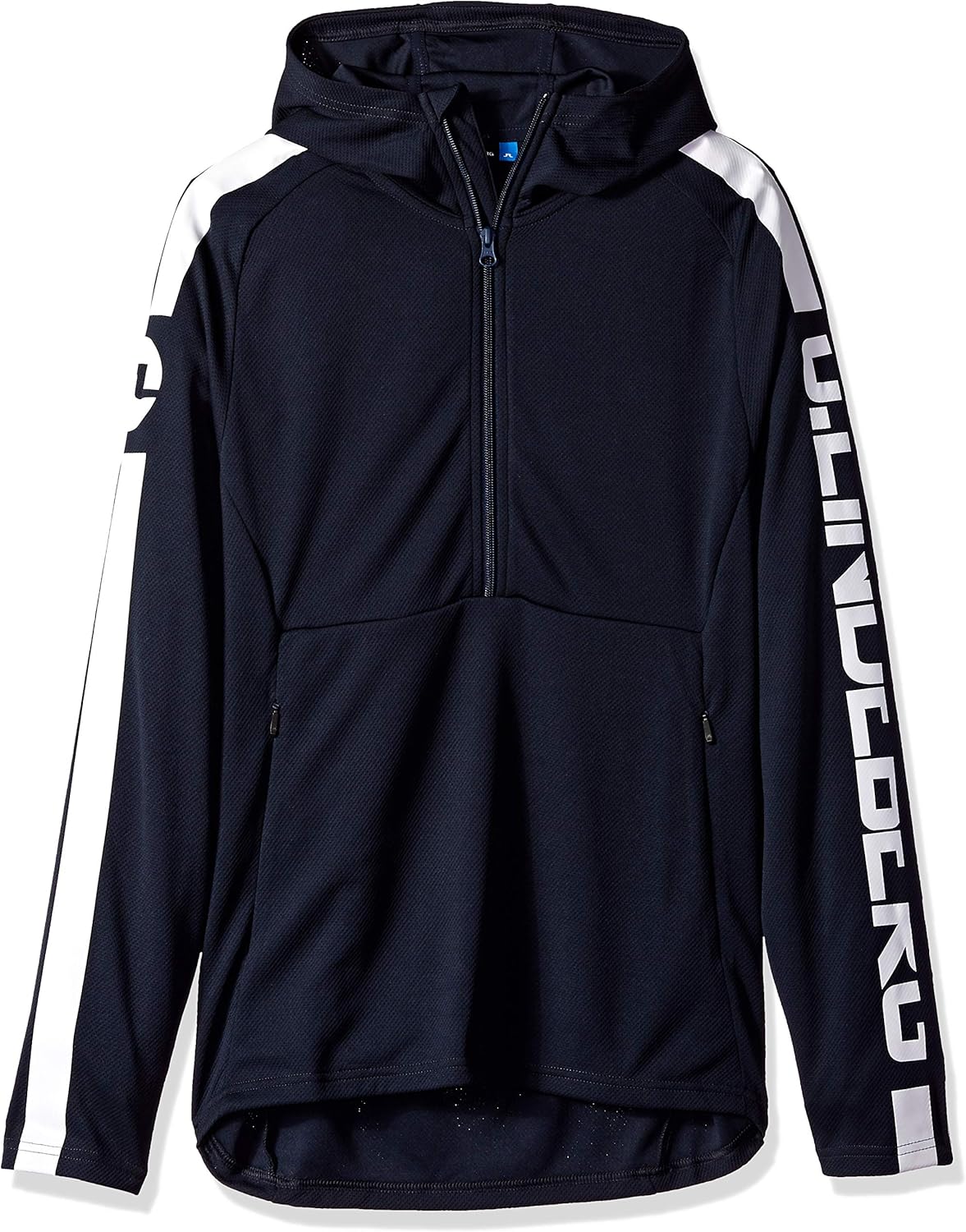J.Lindeberg Men's Double Mesh Athletic Hoodie, JL Navy, Medium at Amazon Menâs Clothing store