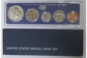 UNITED STATES MINT 1966 - Special Mint Set 5 Coins-40% Silver Half Dollar Uncirculated