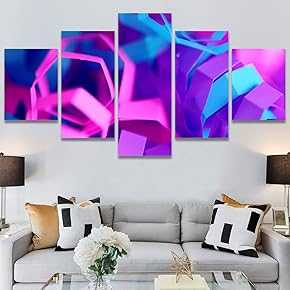 SIGNWIN 5 Panel Canvas Wall Art Modern Art...