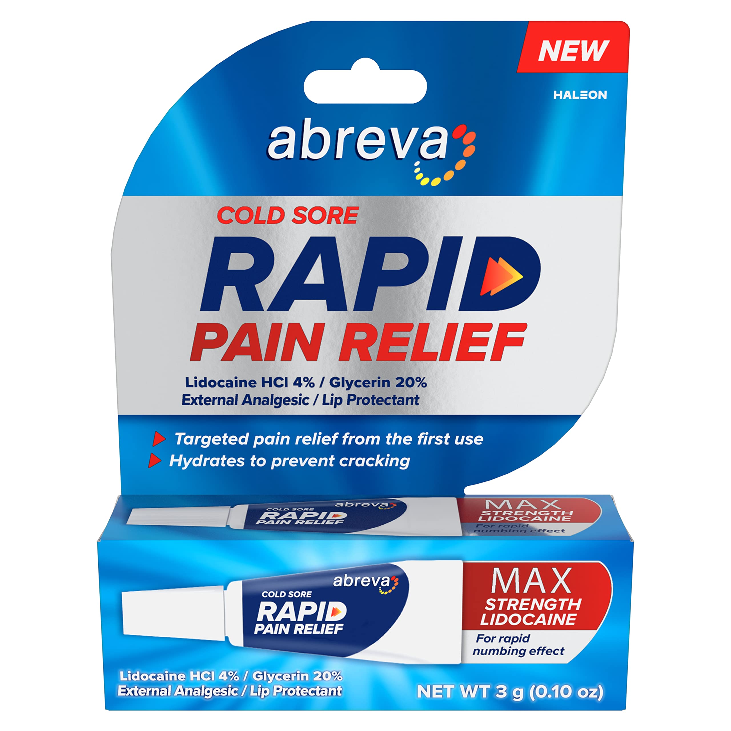 Orajel Cold Sore Treatment Bundle with Abreva Rapid Relief Cream, 0.105 oz and 1 Tube 3 Grams