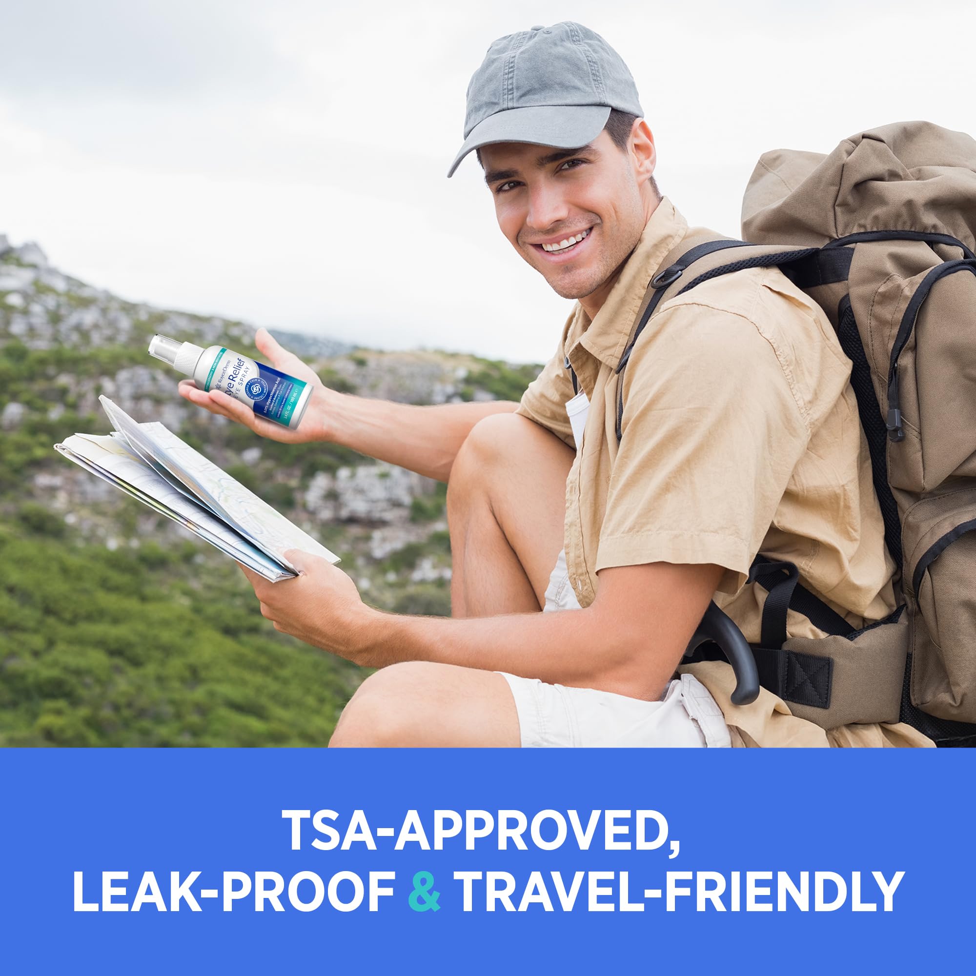 Stye Eye Treatment Relief Spray - Hypochlorous Acid Mist for Itchy, Dryness Eyelids & Makeup Removal - Eyelash, Eyelid Cleanser & Around Eye Wash Care with Natural Ingredients, Cotton Pads, Kids Safe