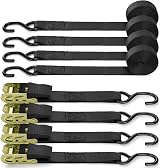 Ohuhu Ratchet Straps 4 Pack 4.6m x 25mm 680kg Break Strength view 1