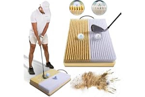 MyVoice Golf Bunker Mat - Realistic Up and Down Sand Chipping Practice,Versatile Bunker Mate | 2-in-1 Sand Simulated Areas for Swing, Hitting, and Driving Indoor & Outdoor Training | Ideal Game Tool