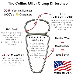 Collins Spring Loaded Pliers and 13 Miter Clamps