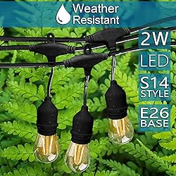 Banord Outdoor String Lights, 48FT Waterproof Patio