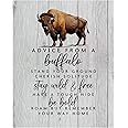 Advice From Buffalo - Inspirational Wall Art Print – Bison Wall Art Decor for Home, Office, Bedroom, Hallway, Classroom & School - Unframed 8x10" Poster Print