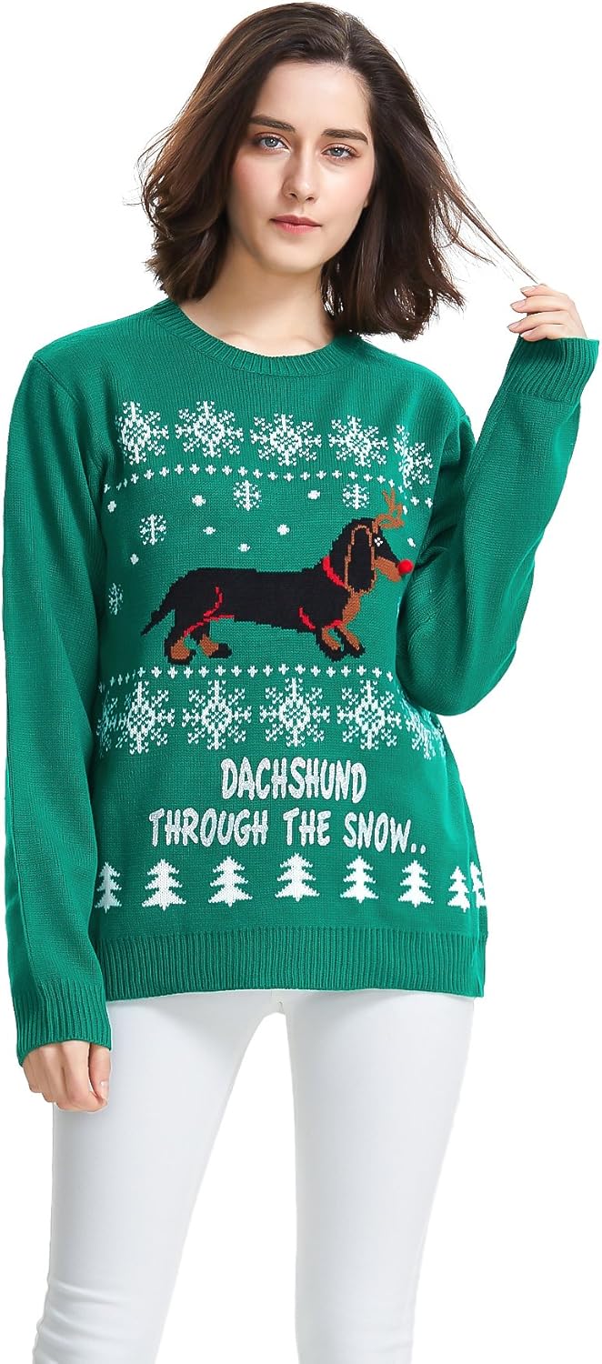 sausage dog xmas jumper