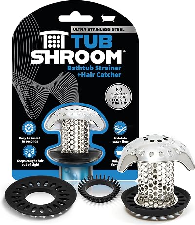 TubShroom Bathtub Hair Drain Catcher Stainless Steel Standard