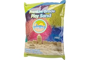 CLASSIC SAND & PLAY Classic Sand and Play Rainbow Colored Play Sand, 20 lb. Bag, Natural and Non-Toxic, Fun Wet and Dry Indoor and Outdoor, Sandbox, Therapy, and Table Use, Building, Stimulate Sensory Needs