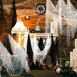 Boao Halloween Cheese cloth 85 x 197 Inch White and