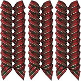 Micomon 1.2-Inch Mini Bows for Crafts Ribbon Bows for Christmas Packing Garments Ornament Applique Sewing DIY(50pcs,ChristmasColor)