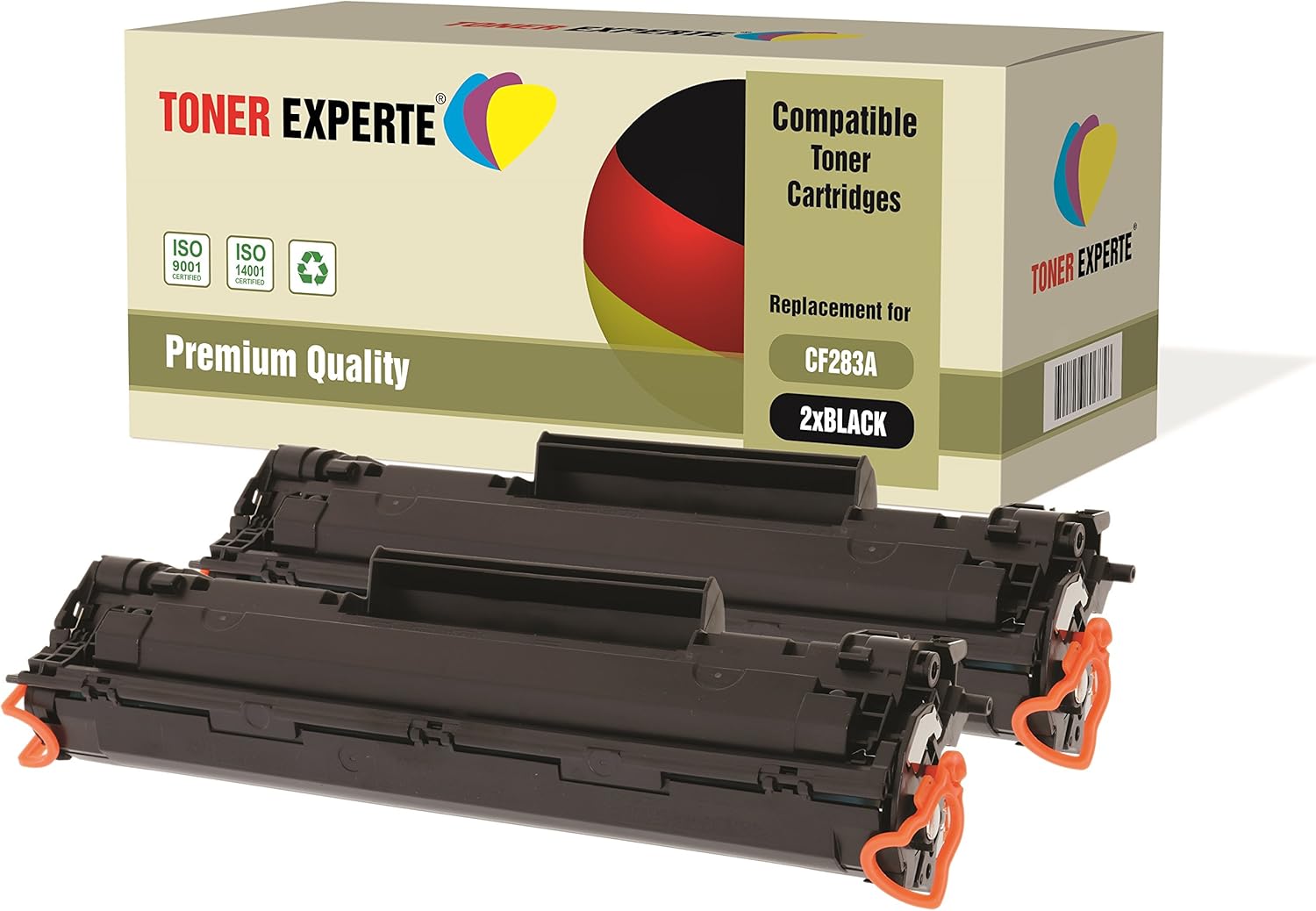 TONER EXPERTE Compatible 83A 83X Black Toner Cartridge Replacement for CF283A CF283X for LaserJet Pro M201n M201dw M203dw M125nw M125nw M127fn Printer 2-Pack