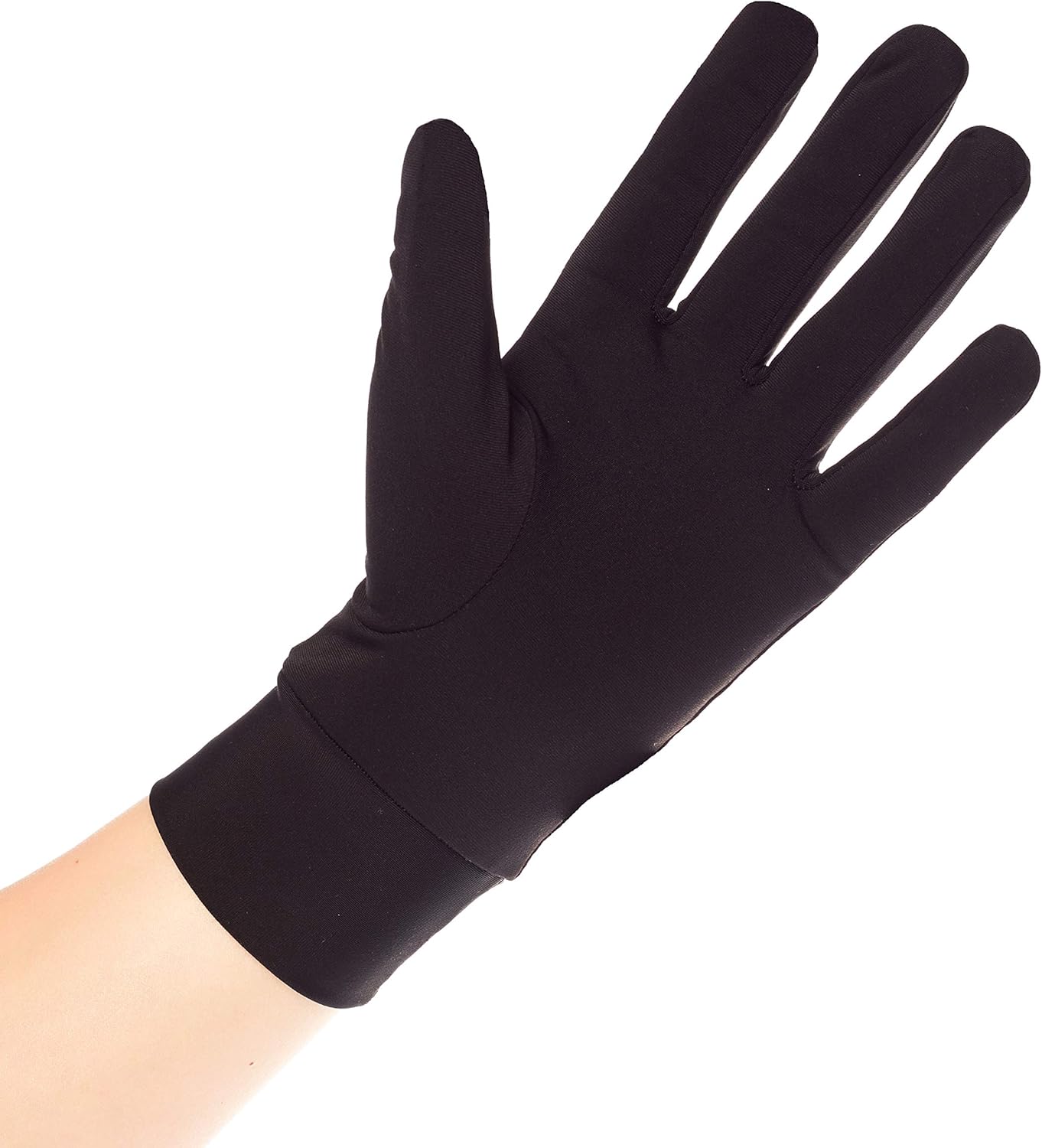 Compression Lightweight Sport Running Gloves Liner Gloves- Black - Men & Women: Clothing
