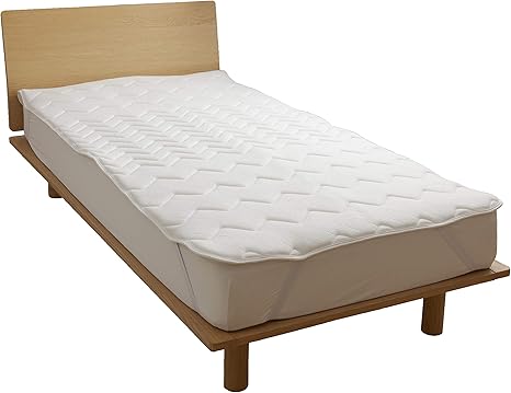 Amazon ナイスデイ ベットパッド ホワイト キング 180 0cm ボリューム 2cm厚 洗える マットレス保護 寝心地アップ 折りたたみマットレス オンライン通販