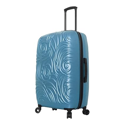 Mia Toro Italy Swirl Hard Side 28 Inch Spinner, Sky Blue