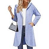 Zeagoo Women's Fall Jacket 2025 Zip Up Hoodies Long Sleeve Long Tunic Sweatshirts Oversized Fleece Casual Coat with Pocket