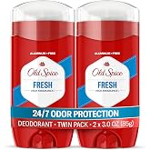 Old Spice Deodorant for Men, Aluminum Free, Fresh Scent, 3.0 oz Pack of 2 | 24/7 Odor Protection | 24/7 Freshness &amp; Long-Lasting Scent | Goes on Clean | Bright &amp; Fresh Notes | High Endurance Collection