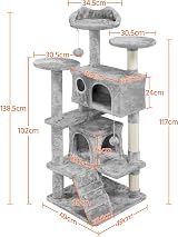 Yaheetech 138.5cm Cat Tree with Scratching Posts and Condo view 3
