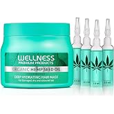 Wellness Premium Deep Hydrating Hemp Hair Mask, 16.91 fl oz | Keratin, vitamins and minerals deliver an instant moisture boost while helping detangle, smooth frizz and add shine.