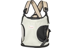 Pawmee Cat Front Carrier Backpacks, Adjustable Pet Front-Facing Backpack Carrier, Cat Dog Backpack Carrier, with Breathable Mesh for Small Pets up to 20lbs, for Hiking Travel Camping Outdoor