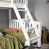 Blisswood Triple Bunk Bed - 4ft6 Double & 3ft Single Pine Frame White view 6